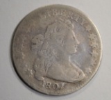 1807 DRAPED BUST DIME  F/VF