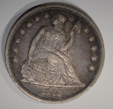 1843 SEATED DOLLAR  AU