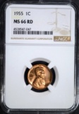 1955 LINCOLN CENT NGC MS66 RD