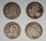 BUST DIMES 1831 VG hole, 1832 VG, 1834 VG & 1835 V