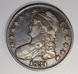 1831 BUST HALF DOLLAR, ABOUT XF NICE!