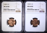 1968-S & 1969-S LINCOLN CENTS NGC