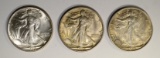 (2) 1945-S & (1) 1945 WALKING LIBERTY HALF DOLLARS