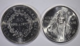 1977 50 FRANCS & 1978 CIEN PESOS