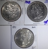 1897, 1901-O, 1903 MORGAN DOLLARS