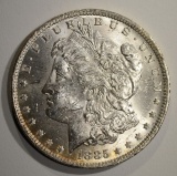 1885-O MORGAN DOLLAR, CH BU PRETTY COLORS REVERSE