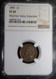 1859 INDIAN CENT, NGC VF-30