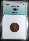 1882 INDIAN CENT, EMGC GEM BU BN