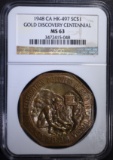 1948 CA HK-497 SO CALLED DOLLAR, NGC MS-63