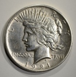 1921 PEACE DOLLAR  AU