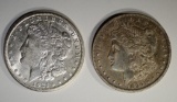 2 MORGAN DOLLARS: 1921-S UNC & 1896-O XF-AU