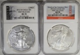 2012 W & 2012 (S) AMERICAN SILVER EAGLES