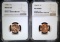 1968-S & 1969-S LINCOLN CENTS NGC