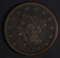 1843 LARGE CENT XF