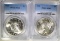 1922 & 1923 PEACE SILVER DOLLAR, PCGS-MS63