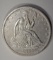 1865-S SEATED HALF DOLLAR, AU RARE CIVIL WAR DATE