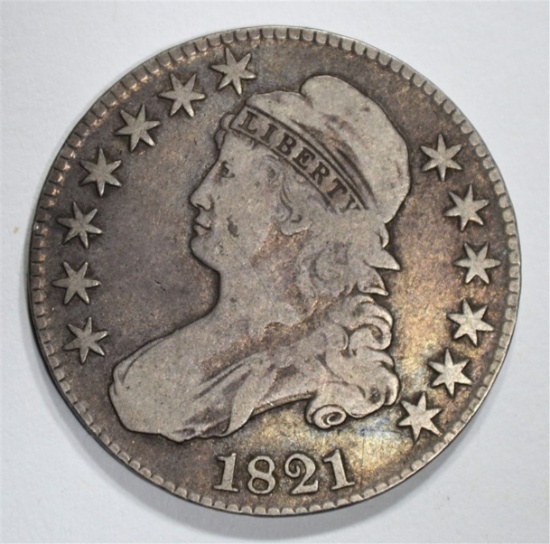 1821 BUST HALF FINE