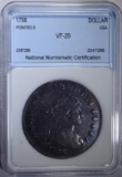 1798 BUST DOLLAR NNC VF