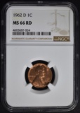 1962-D LINCOLN CENT NGC MS66 RD