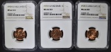 3 - 1970-S LG DT LINCOLN CENTS NGC