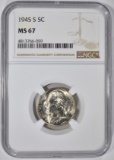 1945-S JEFFERSON NICKEL NGC MS-67