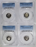 4 - PCGS PR70DCAM ROOSEVELT DIMES;