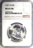 1957-D FRANKLIN HALF DOLLAR NGC