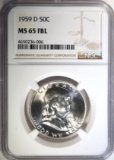 1959-D FRANKLIN HALF DOLLAR NGC