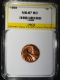 1958 LINCOLN CENT LVCS SUPERB GEM