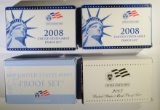 2007, 2008, 2008, 2009 U.S. PROOF SETS