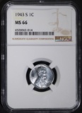 1943-S LINCOLN CENT NGC MS-66