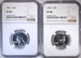 1961 & 1962 WASHINGTON QTRS NGC