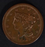 1853 HALF CENT  CH BU