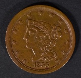 1856 HALF CENT  CH BU