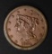 1854 HALF CENT  CH BU