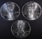 3-BU 2001 AMERICAN SILVER EAGLES