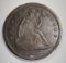1847 SEATED LIBERTY DOLLAR CH AU