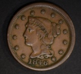 1846 LARGE CENT  XF