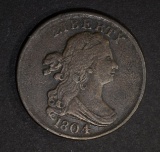 1804 DRAPED BUST HALF CENT  VF