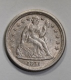 1841-O SEATED DIME  CH BU