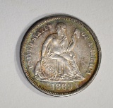 1869-S SEATED DIME  CH BU