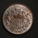 1870 TWO CENT PIECE  CH BU