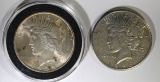 2 PEACE DOLLARS: 1925 BU & 1926