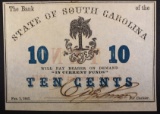 TEN CENTS STATE OF SOUTH CAROLINA, HIGHER GRADE