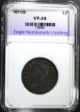 1811/0 LARGE CENT, ENG VF