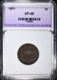 1871 2-CENT PIECE, APCG XF/AU