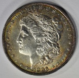 1896 MORGAN DOLLAR, GEM BU TONED