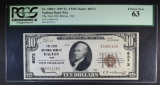 1929 TY.1 $10 NATIONAL BANK NOTE PCGS 63