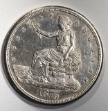 1875-S/CC TRADE DOLLAR AU/BU