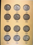 1937-47 WALKING LIBERTY HALF SET COMPLETE;